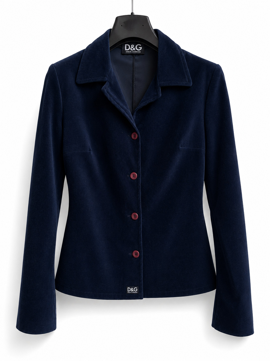 D&G Dolce & Gabbana Vintage Women Blazer Blue S Fitted 90s Y2K Luxury Fashion