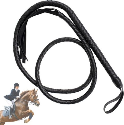Bullwhip Peitsche 1,9m flexibel schwarz Reitgerte Rollenspiel Zubehör