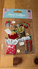 RARE Jolees CHRISTMAS GIFTS Presents Tags Ornaments Xmas Santa Scrapbook Sticker
