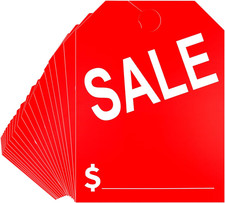 50 Packs CAR Sale Tags Mirror Hang Tags,Car Dealership for Sale,8.5 x 11.5 Inche