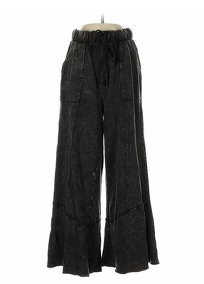 ZENANA Women s Black Solid Wide-Leg Pants with Drawstring & Elastic Waist