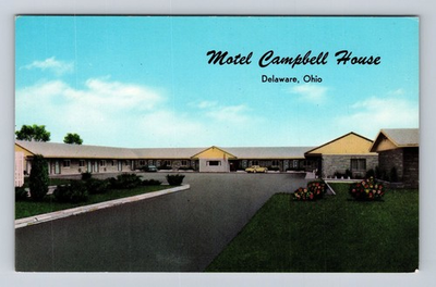 #ad #ad Delaware OH Ohio Motel Campbell House US Route 42 Vintage Postcard $0.99