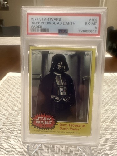 1977 Topps Star Wars #183 David Prowse as Darth Vader — PSA 6