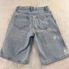 Guess Vintage Denim Jean shorts Light wash Kids Youth Size 12