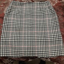 TALBOTS Women's Flannel Wool A-Line Skirt Lined Plaid Multicolor Size 8 Petite