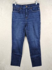 J Crew Factory Women  s Classic Vintage Raw Edge Denim Jeans Size 28T