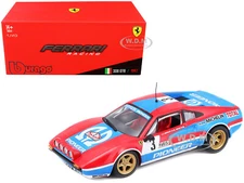 FERRARI 308 GTB #3 MONTE CARLO RALLY (1982) 1/43 DIECAST MODEL CAR BBURAGO 36304