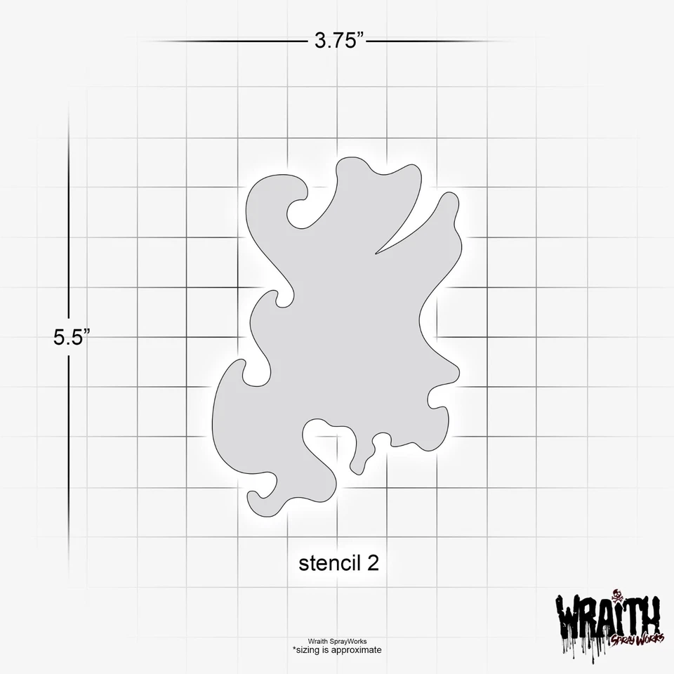 Real Fire Stencil Set (MINI) - Reusable Airbrush Stencil Template - Image 3 of 4