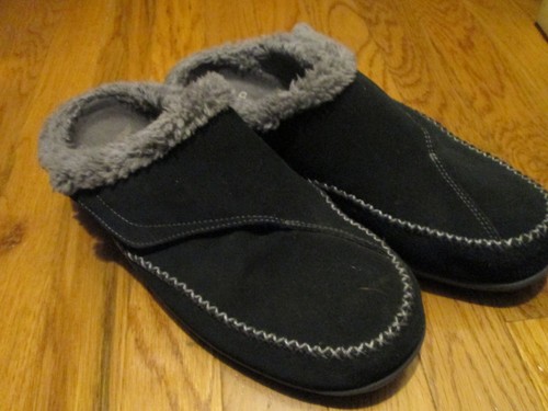 Orthofeet Charlotte Womens Size 11M Black Suede Slip On Orthopedic Slippers S733 | eBay