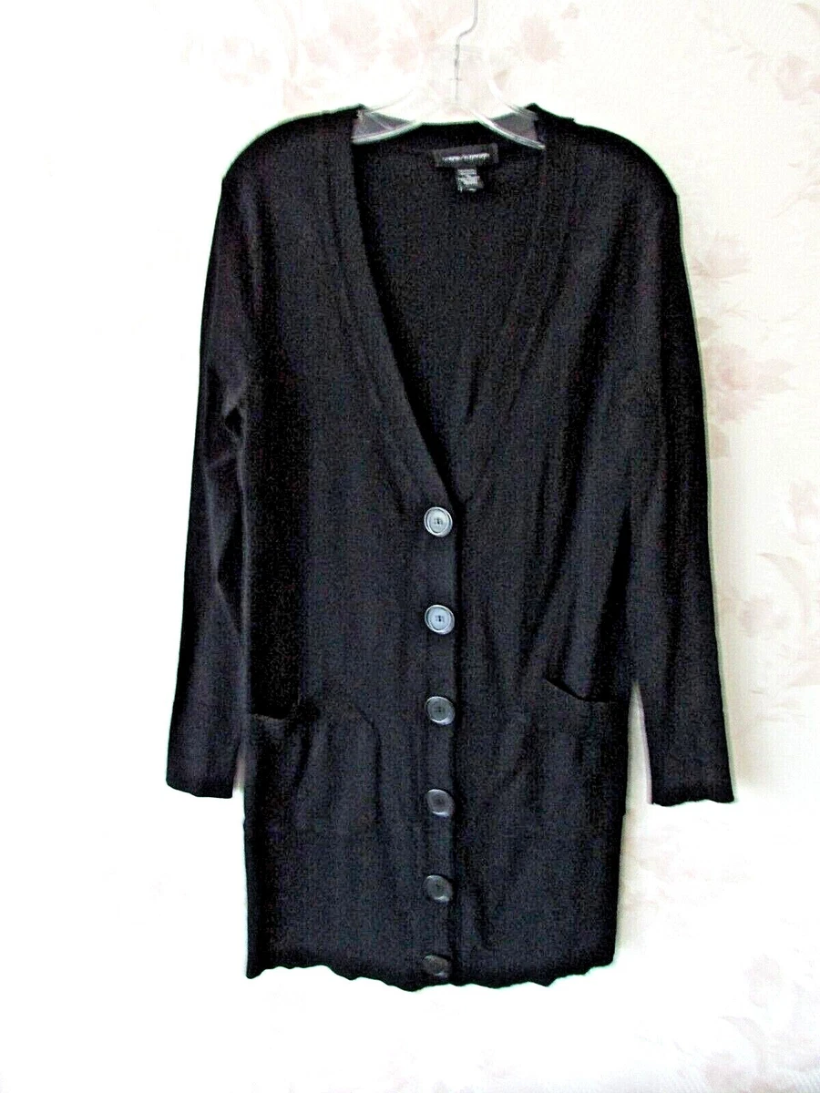 Cable and gauge black cardigan sale