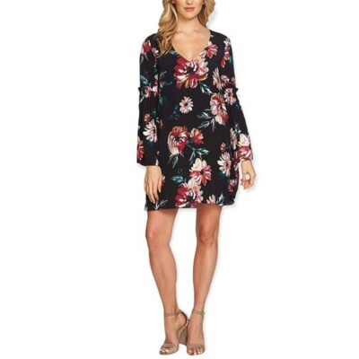 1.STATE A-Line Floral Print Bell Long Sleeves Dress Size Small | eBay