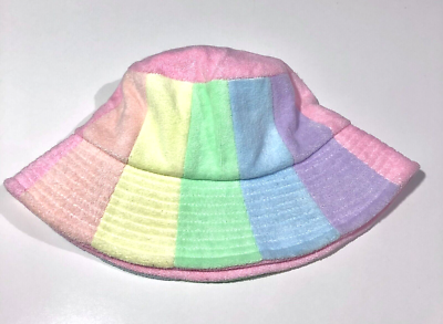 BNWT Stoney Clover Lane Rainbow Terry Bucket Hat BB1362_radkid_terry_hat_apple.  main image 4