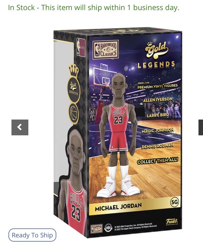 マイケルジョーダン Funko Gold Legends ファンコ フィギュア Funko NBA Michael Jordan Premium Vinyl Gold Legends 12