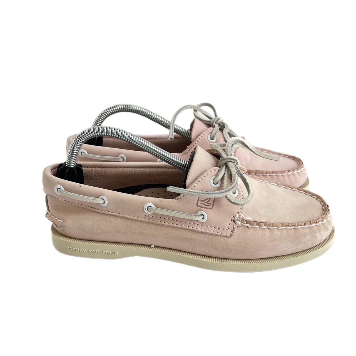 Pink sperry store boat shoes