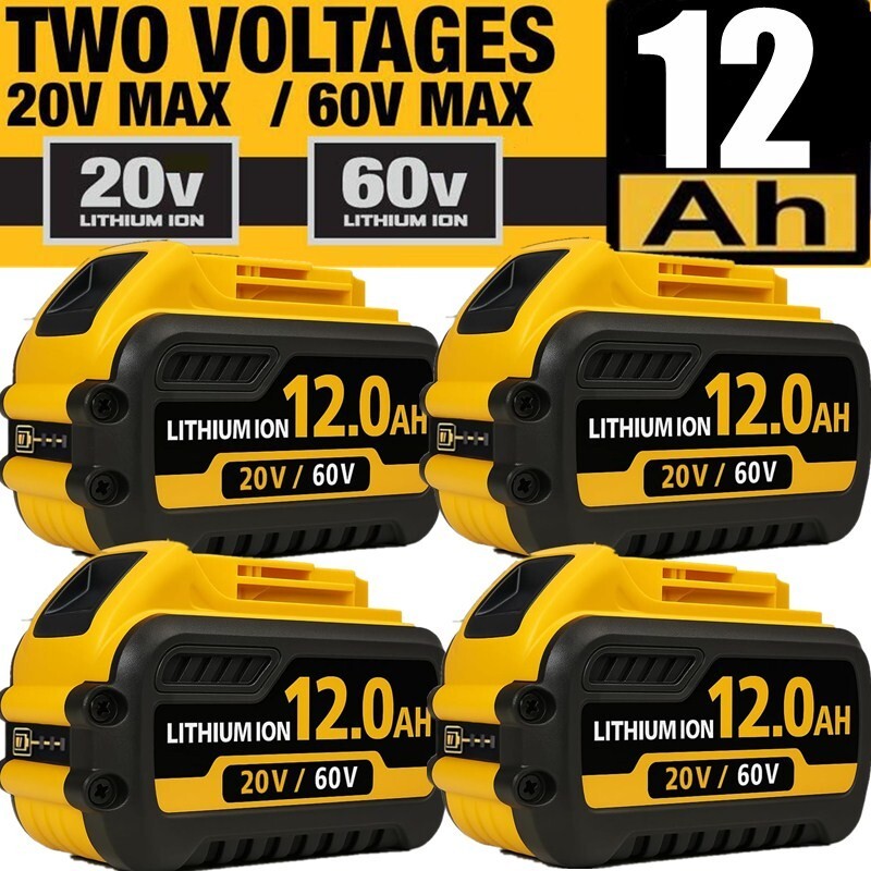 2-4 Pack 12.0Ah DEWALT FLEXVOLT 20V/60V MAX Battery DCB612 DCB609 Replacement
