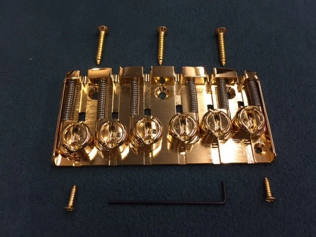 Pont doré GOTOH PB AGH511-6 inutilisé pour basse 6 cordes fabriqué au Japon - Photo 3/4