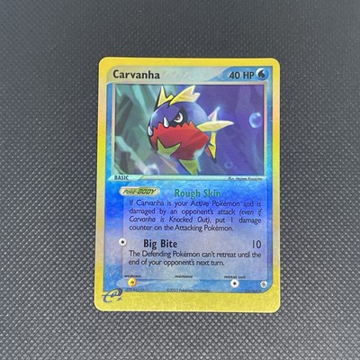 Pokemon Karte Tcg EX Ruby & Sapphire 51/109 Carvanha Englisch Reverse Holo Card