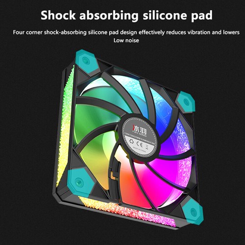 12cm ARGB DIY Computer Case Cooling Mute Fans PC Tower Silent Large Air Volume - Photo 12/14