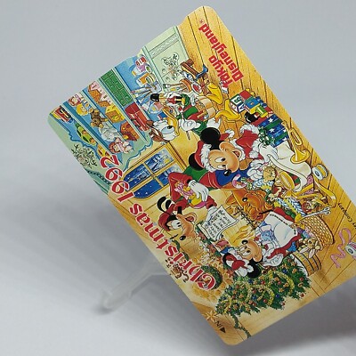 Tokyo Disneyland Telephone Card Christmas 1992 Japanese Very Rare