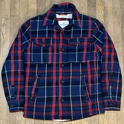 Plaid Shirt Jacket American Eagle Plaid Sherpa Jacket American