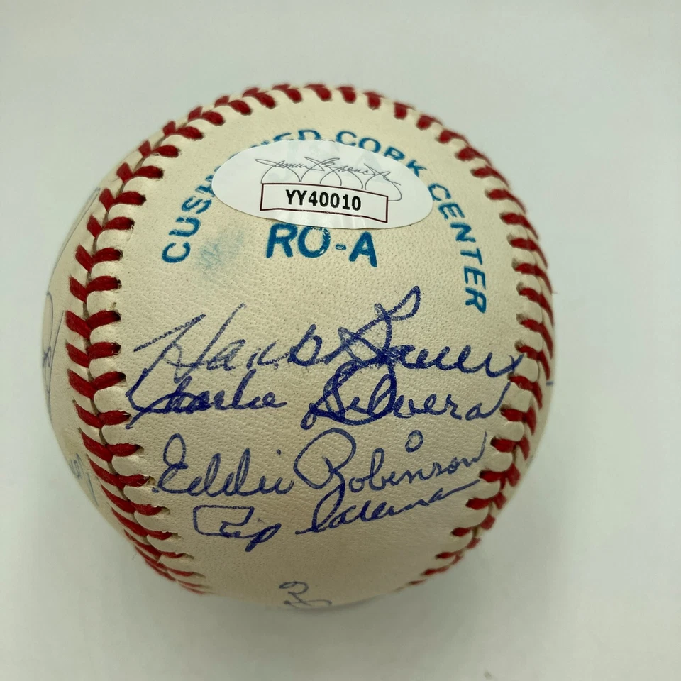 Joe Dimaggio Reggie Jackson New york Yankees Legends Multi Signed Baseball JSA - Image 4 of 4