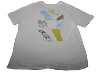 Herren T-SHIRT Shirt Kurzarmshirt Weiss Hurley Surfing Finner Gr. Xxl Neu