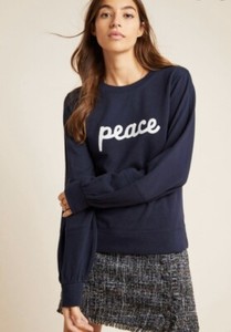 peace sweatshirt anthropologie
