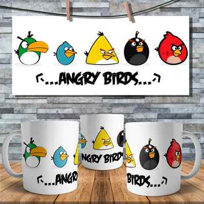Angry Birds Themen Keramiktassen inspiriert von Retro Videospielen.
