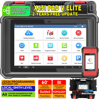 LAUNCH X431 PAD V ELITE PAD VII OBD2 Diagnosegerät Alle System J2534 Programming