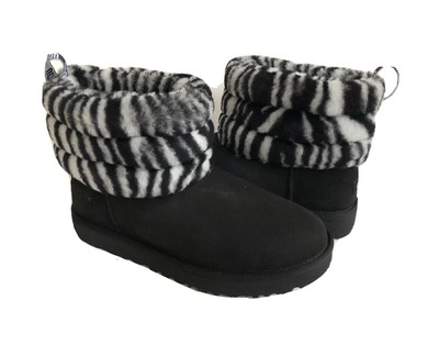 classic mini fluff quilted boots