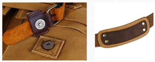 HOT Vintage Men's Canvas Leather Laptop Satchel Briefcase Messenger Shoulder Bag - Picture 8 of 13
