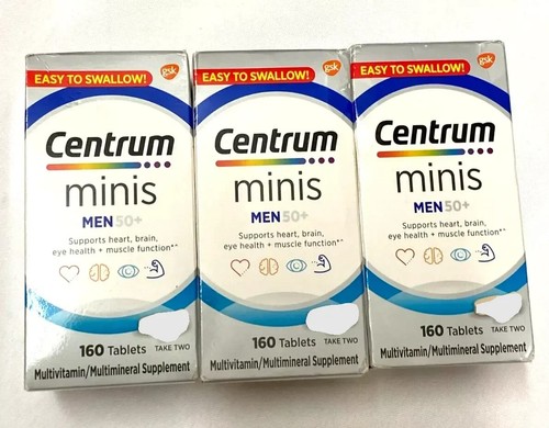 3 Centrum Minis Men 50+ MultiVitamin 160 Tabletten je 06/2025 versiegelt