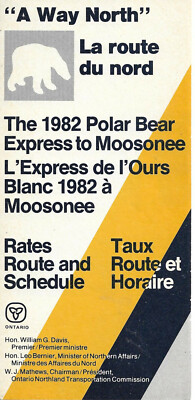 Ontario Northland 1982 Polar Bear Express Train, Railroad Excursion Prospekt