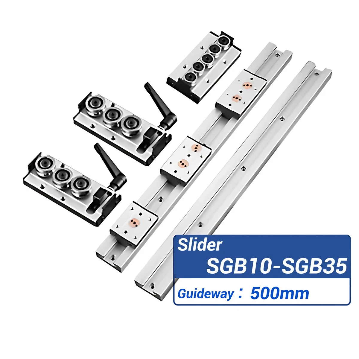 Built In Dual Axis Linear Rail Guide and Lock sliders SGB10 SGB35 3 4 5 Wheel