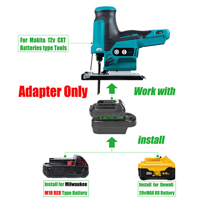 Adapter for Makita 12V CXT Type Tools, fits DeWalt 20V fit