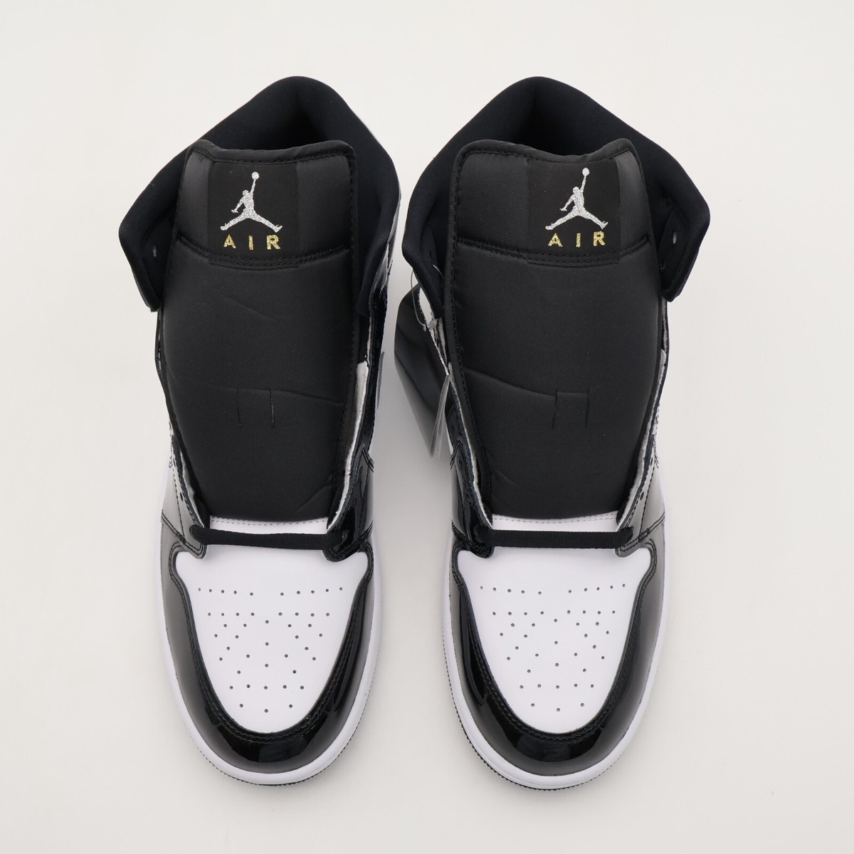 HV0789-010 Nike Air Jordan 1 Mid Black Patent (Men's) | eBay