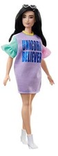 Barbie FXL60 - Fashionistas Puppe im pastellfarbenen Kleid mit Herzchenbrille, S
