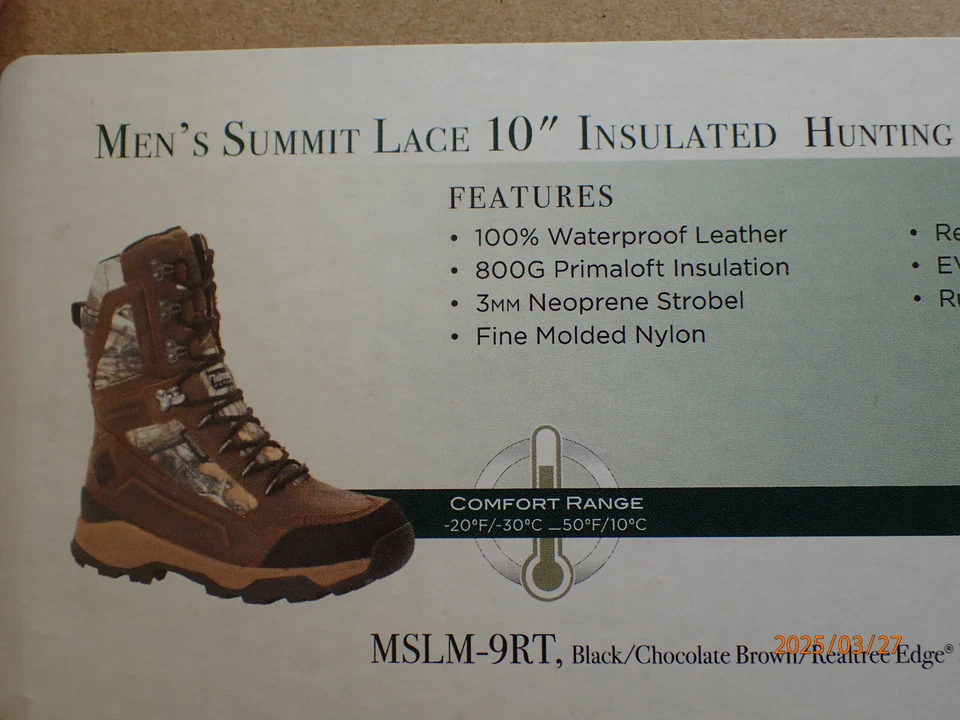 MUCK SUMMIT LACE 10" HUNTING BOOTS 800 GRAM REALTREE EDGE SIZE 11 NEW IN BOX - Image 4 of 4