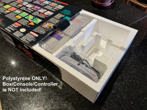 Reproduction Polystyrene (aka Inserts/foam) for Nintendo SNES Console NARROW Box - Picture 5 of 7
