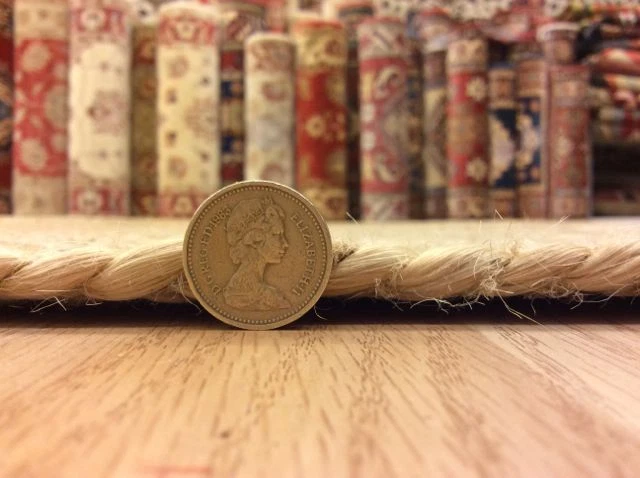 Oval Braided Natural 100% Jute Washable Reversible Rugs Runner Gold - All sizes - Image 4 of 4