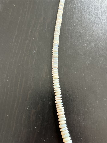 Estate Graduating Strand Genuine Natural Opal Beads 14k Gold Clasp 21” - 19.4g - Picture 4 of 10