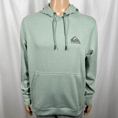 Quiksilver Men's Large Light Green Gridliner Casual Pullover Sweatshirt Hoodie