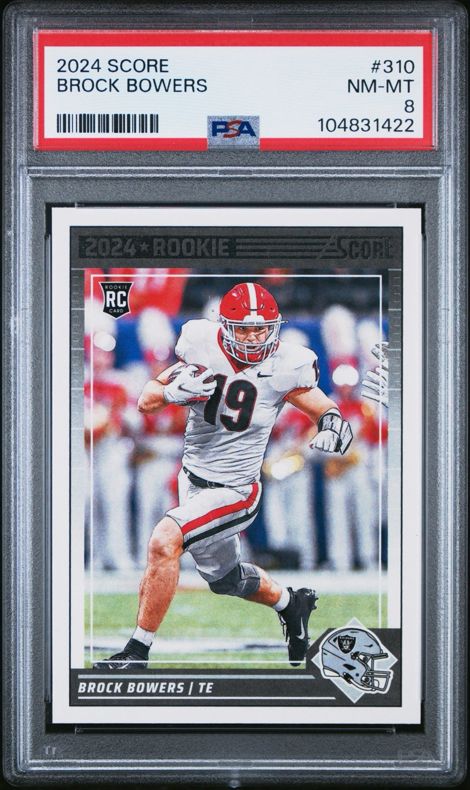 2024 Score Rookie Card Brock Bowers #310 RC