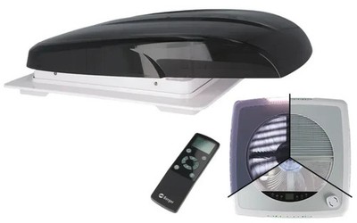 Berger Dachhaube Plus Fan mit Ventilationssystem 12V 40 x 40 cm schwarz B-Ware