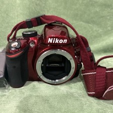 Nikon D3200 24.2MP DSLR Camera Red Body Only English Menu Tested Japan