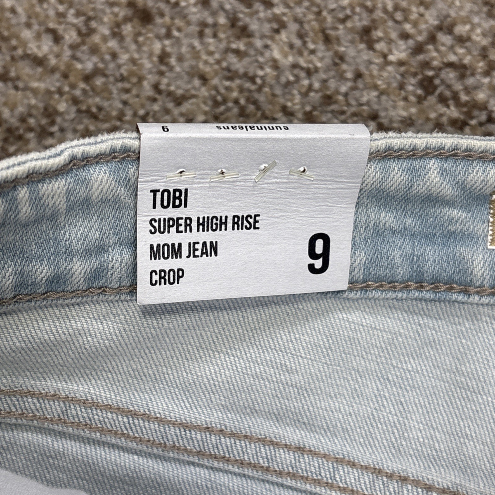 Eunina Womens Tobi Super High Rise Distressed Mom Jeans Size 9 Fits 29 X 25.5 - View 6