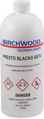 Presto Black BST4 Technologies - Cold Brush on Blackener Solution for Iron and S