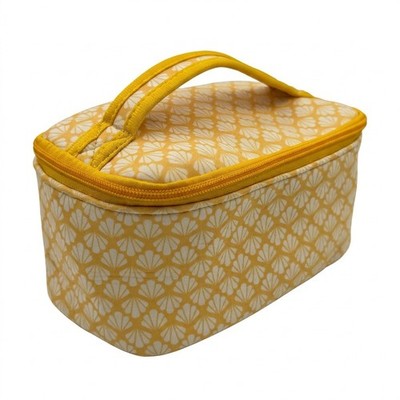 Vito & Joe Damen Kulturtasche Kosmetiktasche Schminktasche Mini Beautycase Gelb