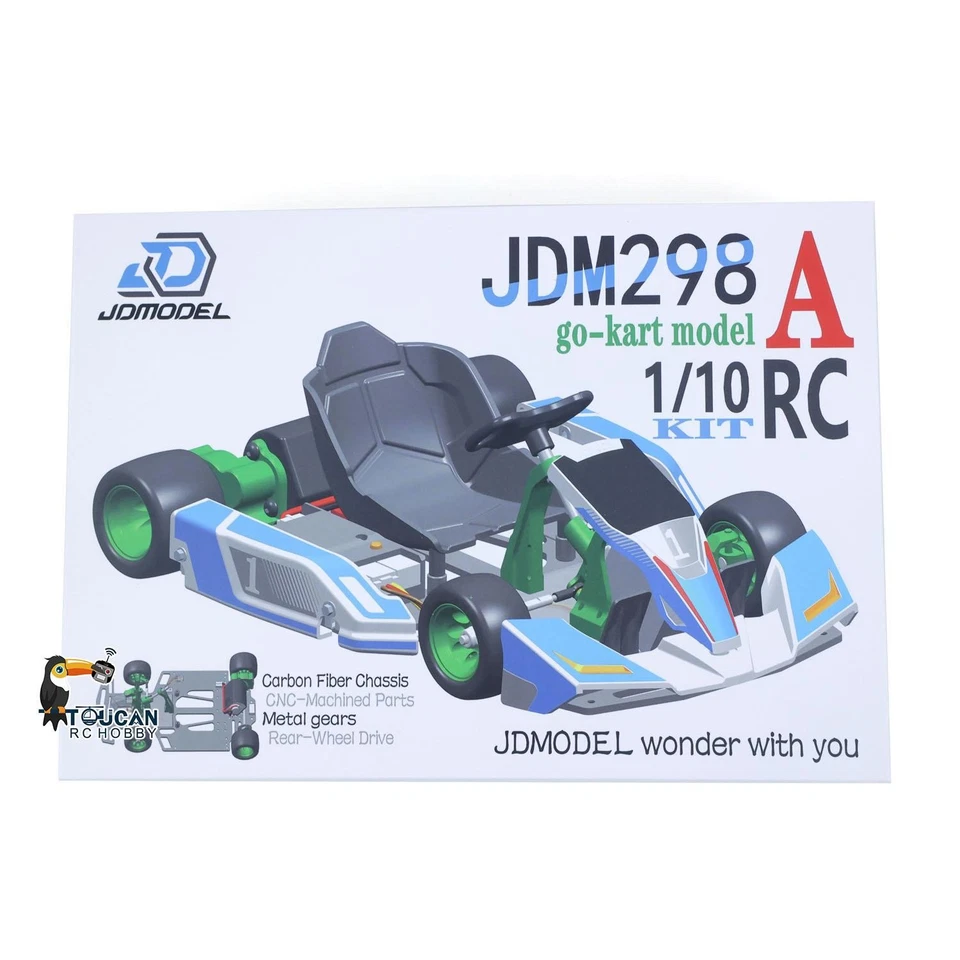 JDM 298A 1/10 Plastic RC Racing Car 4WD RC Go Kart Metal Wheelhub Unassembled - Image 3 of 4