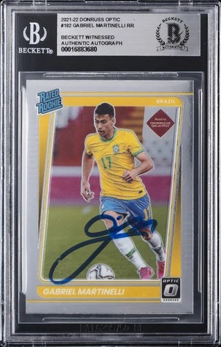 2021-22 DONRUSS OPTIC #182 GABRIEL MARTINELLI RR BGS AUTHENTIC